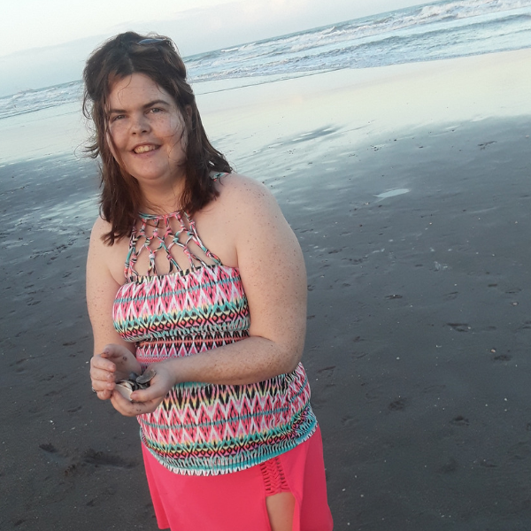 Jessica on the beach in FL