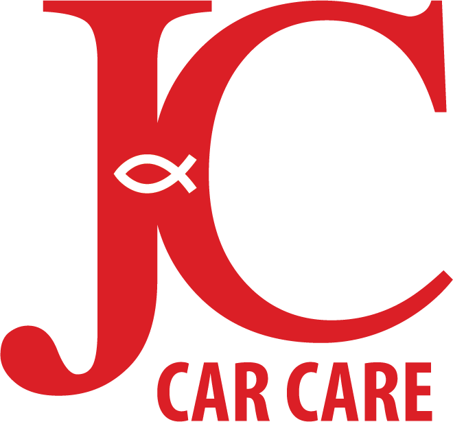 JC Car Care logo with red stylized JC lettering and fish symbol with Car Care text below